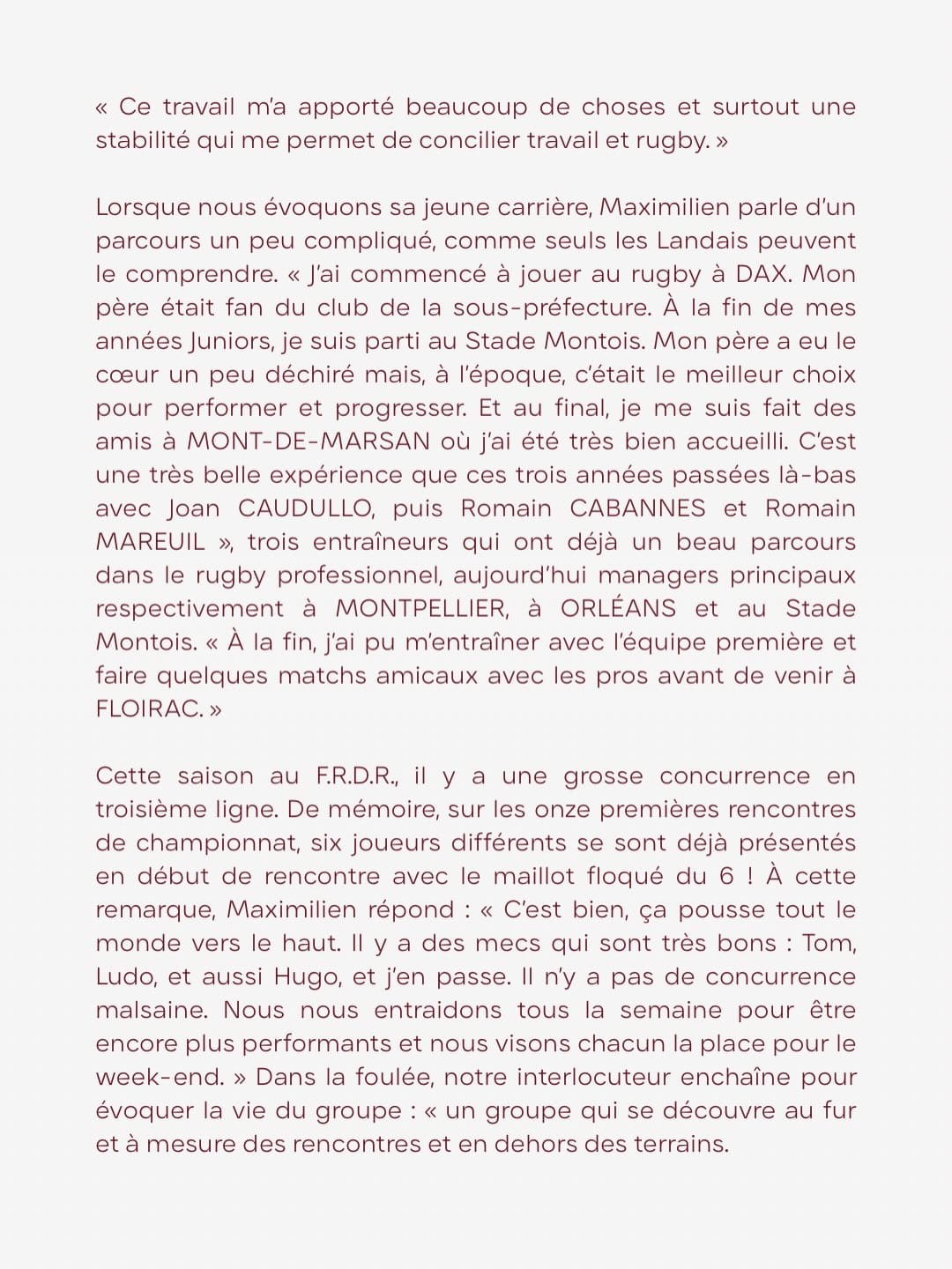 Portrait de la semaine 🎨Maximilien HONTARREDE, le « boute-en-train » de l’équipe.Le « boute-en--3