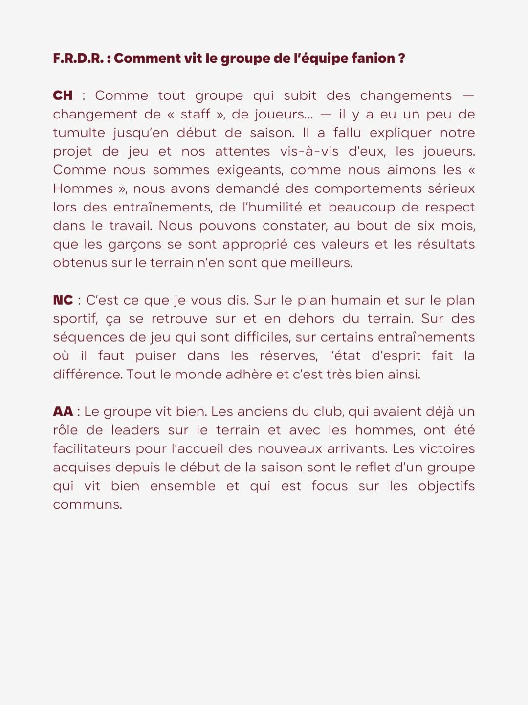 Portrait de la semaine 🎨Entretien à mi-saison avec le staff @hamacek_christophe @nicocabannes @-5