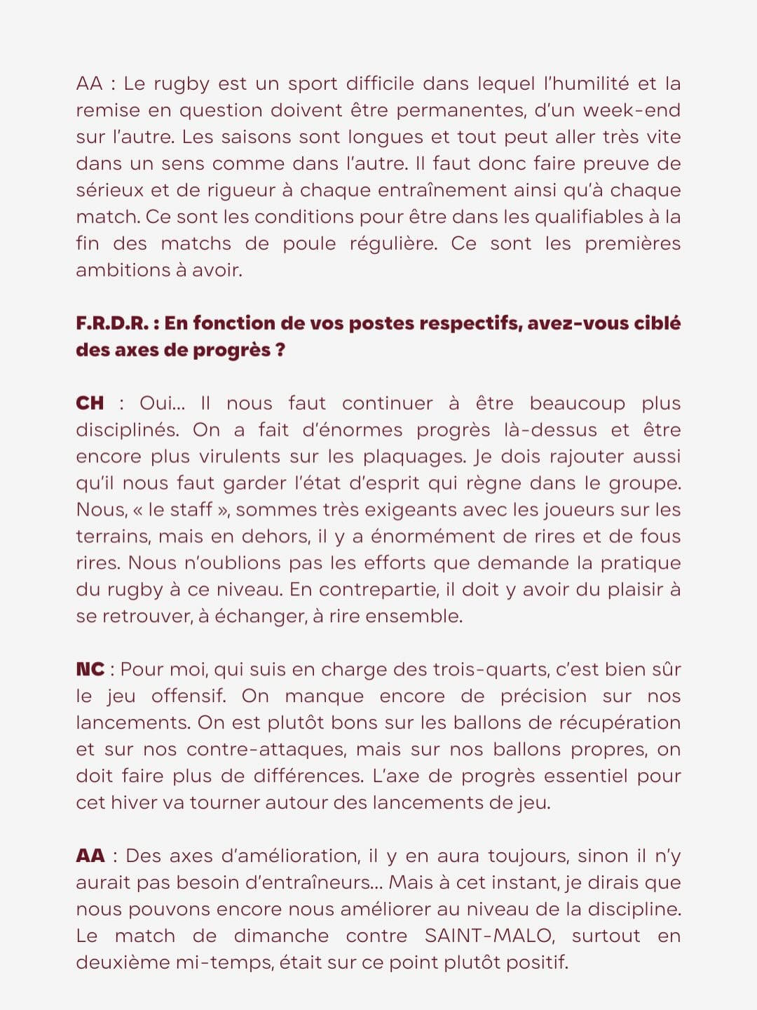 Portrait de la semaine 🎨Entretien à mi-saison avec le staff @hamacek_christophe @nicocabannes @-8